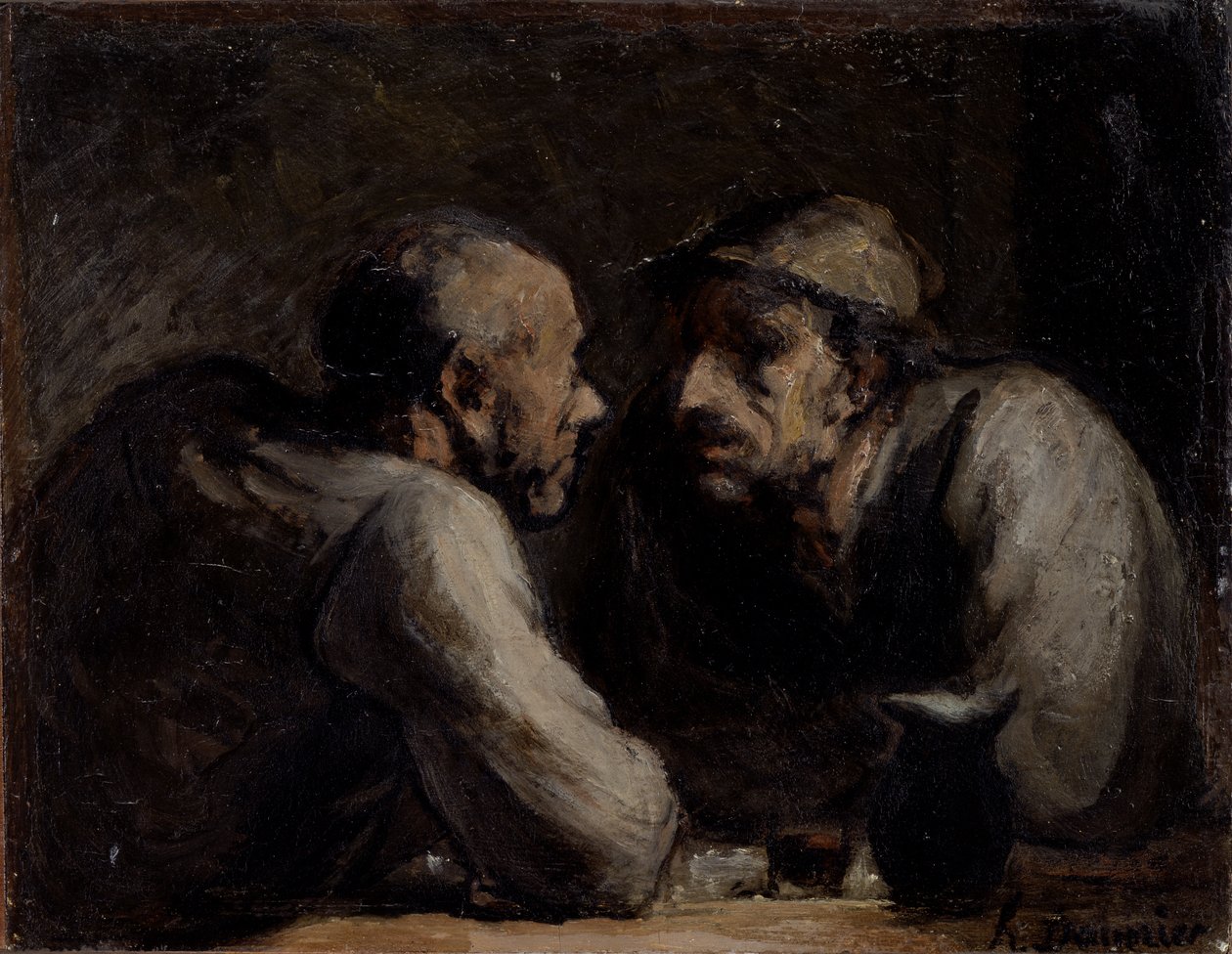 Två drinkare av Honoré Daumier