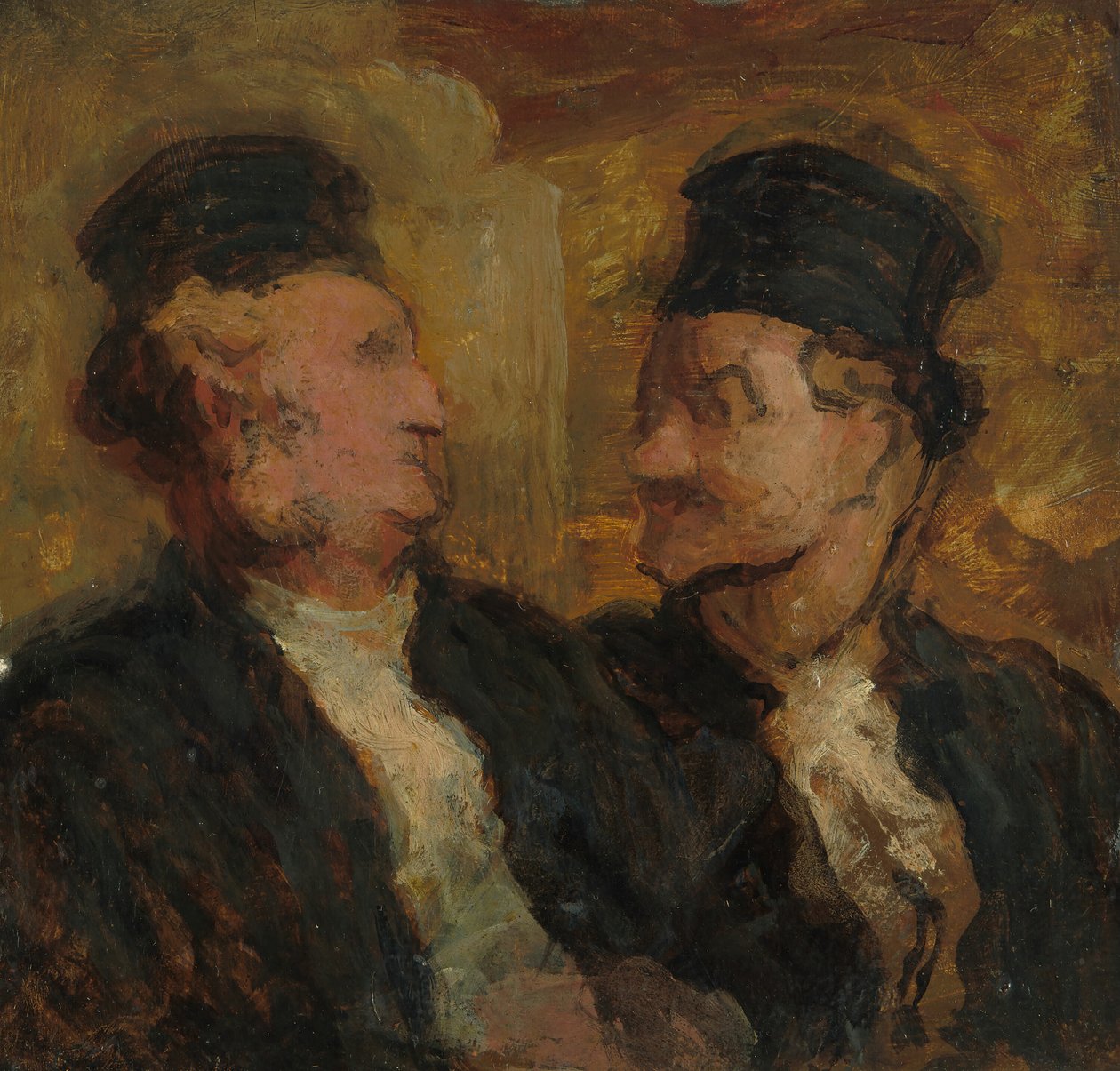 Två advokater, ca. 1860. av Honoré Daumier