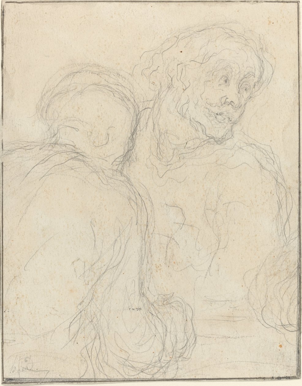 Två män av Honoré Daumier