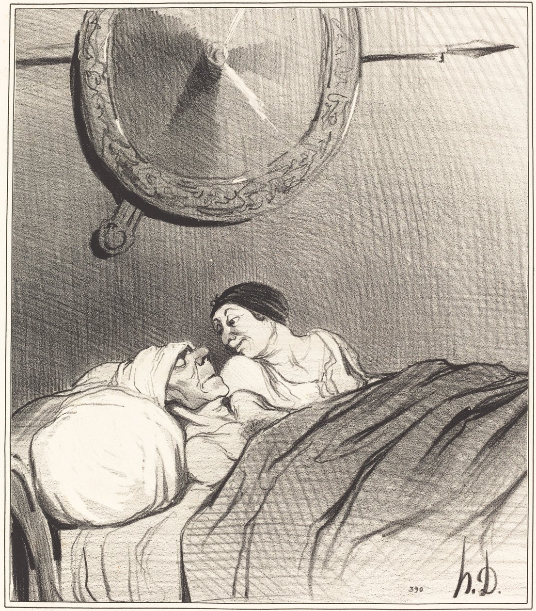 Odysseus och Penelope av Honoré Daumier