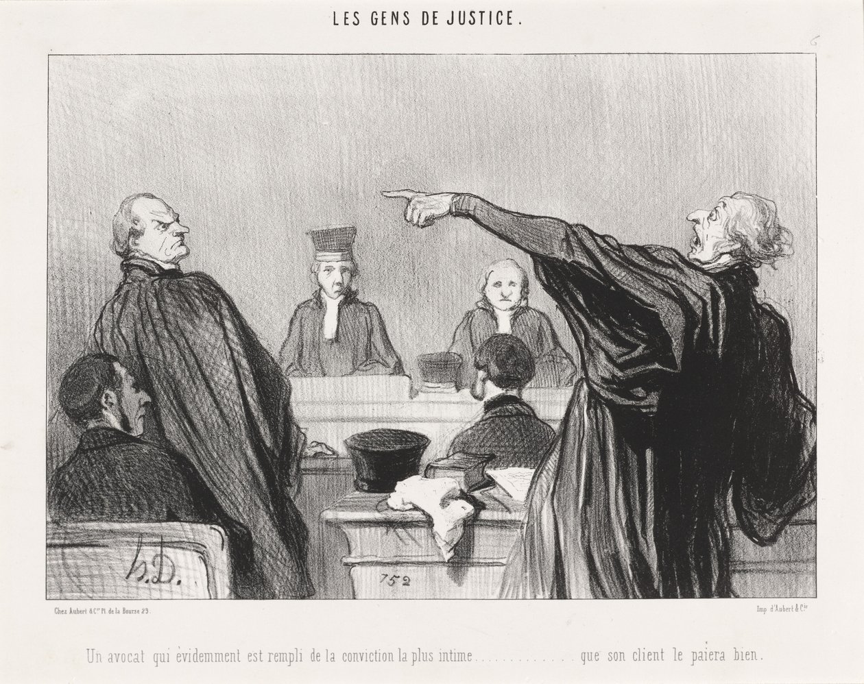 En advokat som är... fylld av övertygelse... intim... av Honoré Daumier