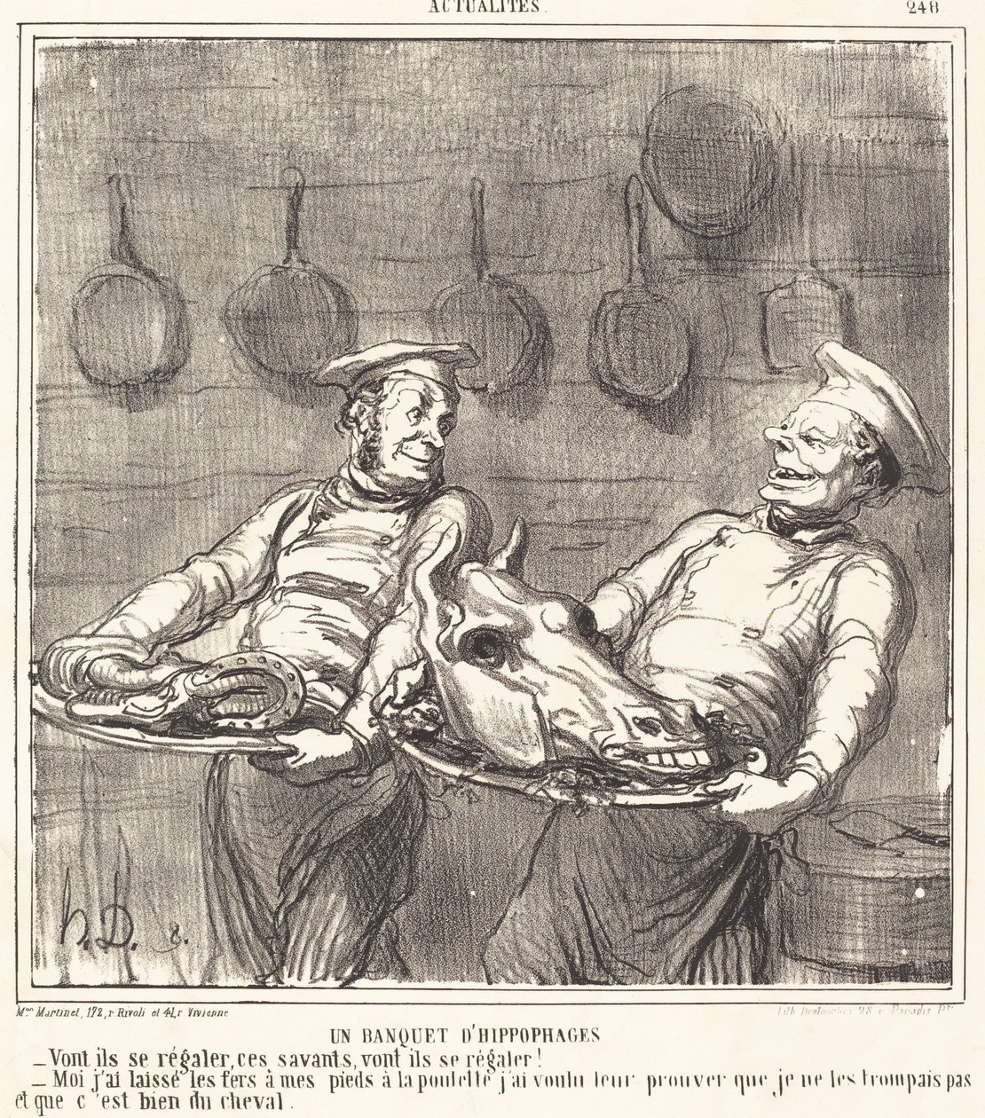 En bankett av hästätare av Honoré Daumier