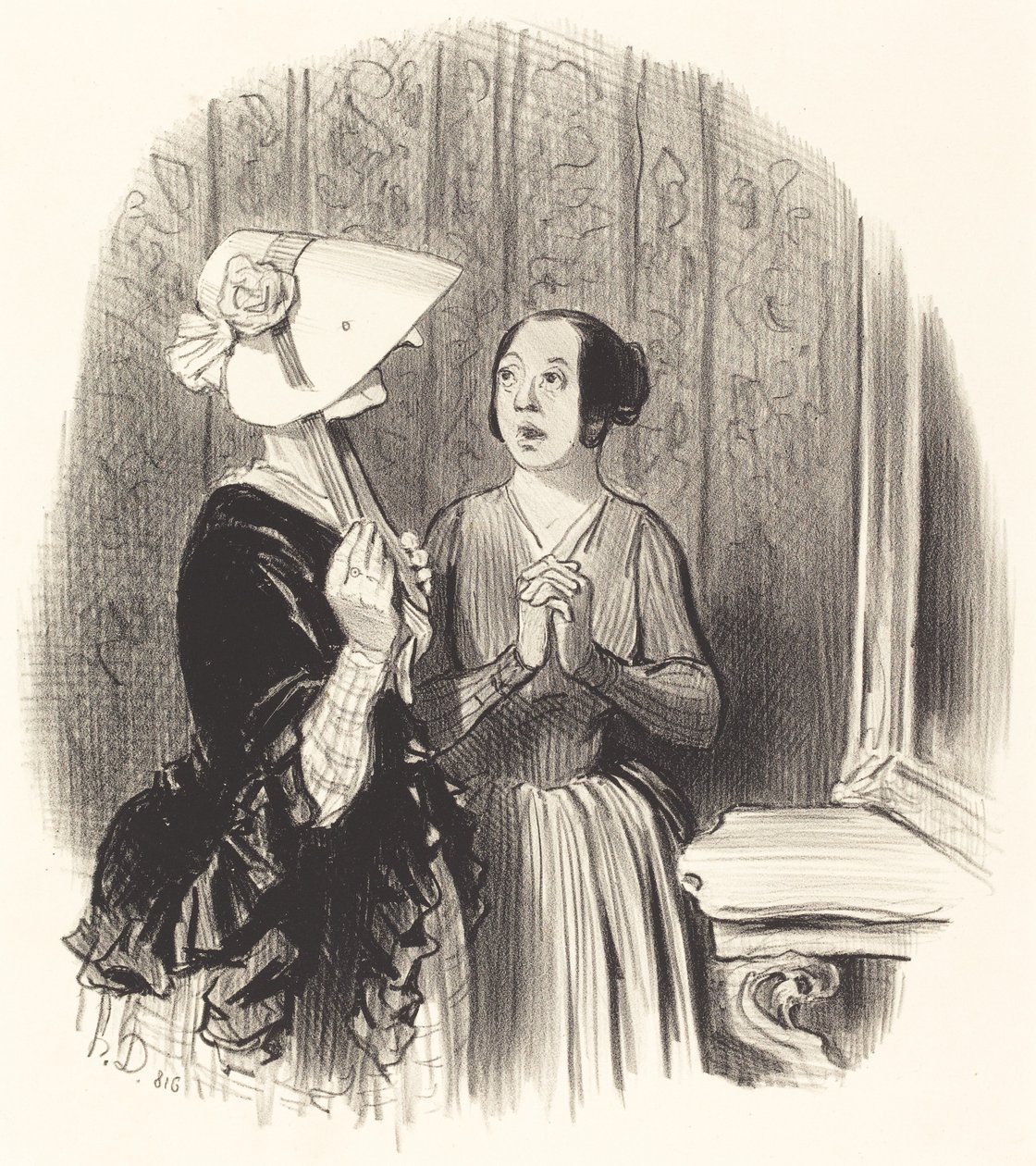 En Pamela hatt av Honoré Daumier