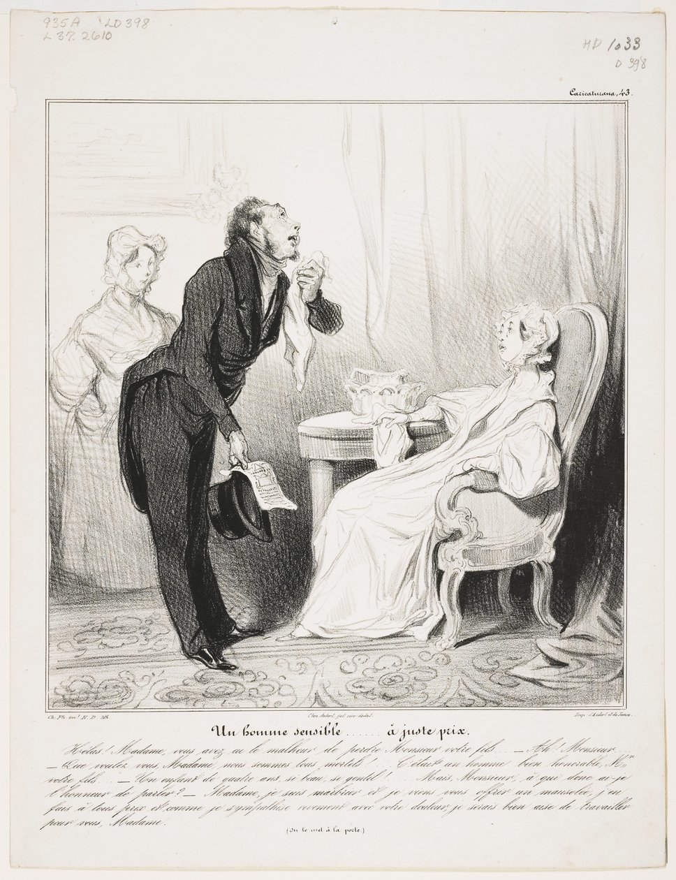 En känslig man (Caricaturana 43) av Honoré Daumier