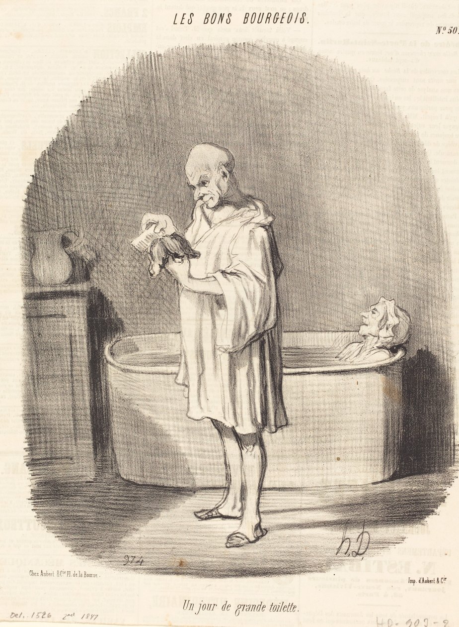 En dag med fantastisk toalett av Honoré Daumier
