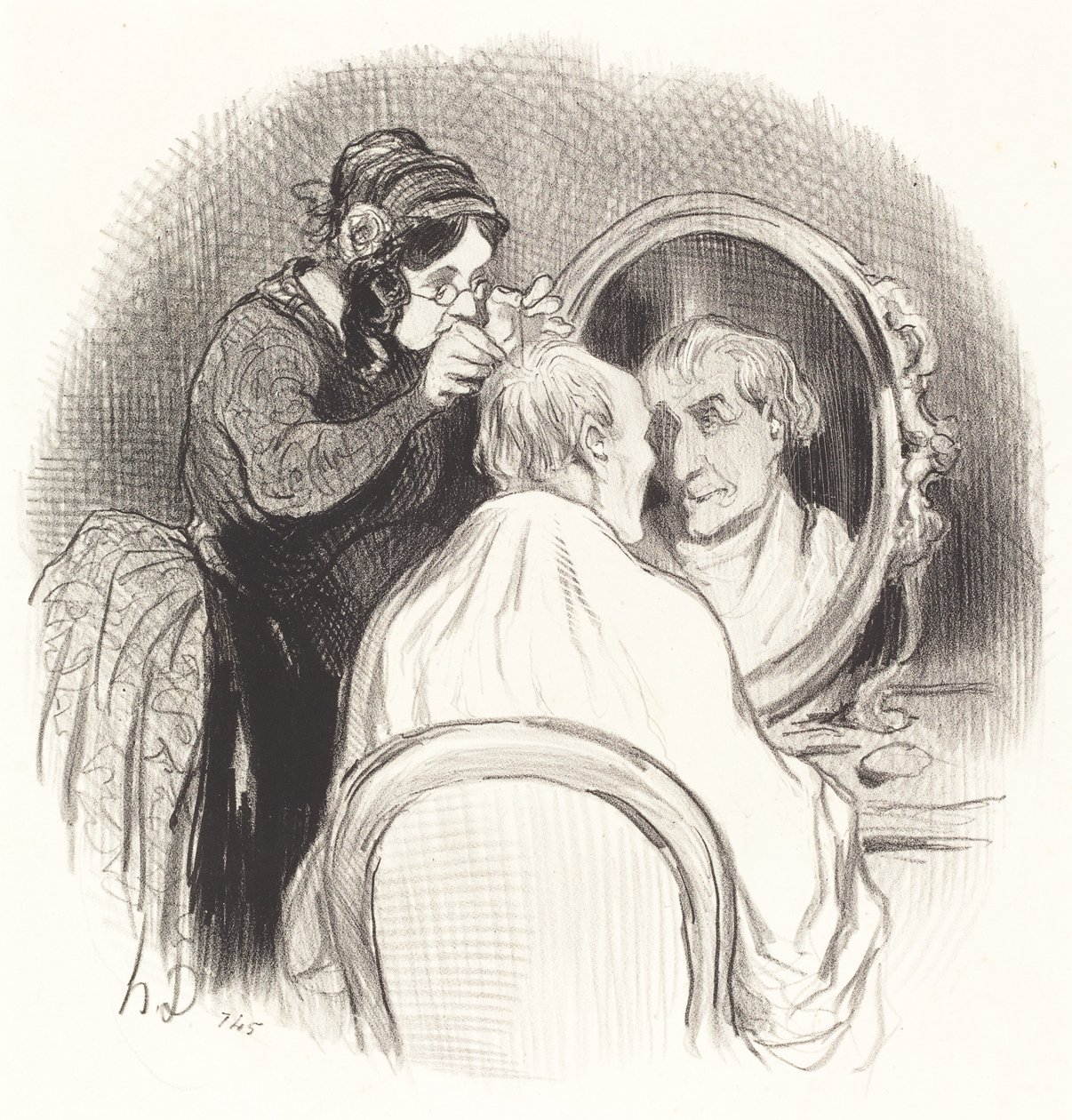 En gentleman som börjar bli för ung av Honoré Daumier