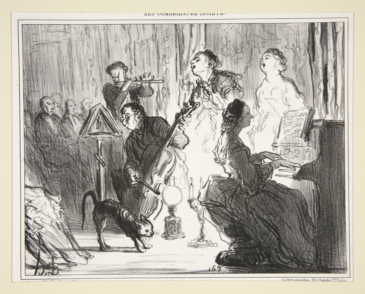 An Orchestra in a Very Comme il faut House, nr. 8 av Samhällets komiker av Honoré Daumier