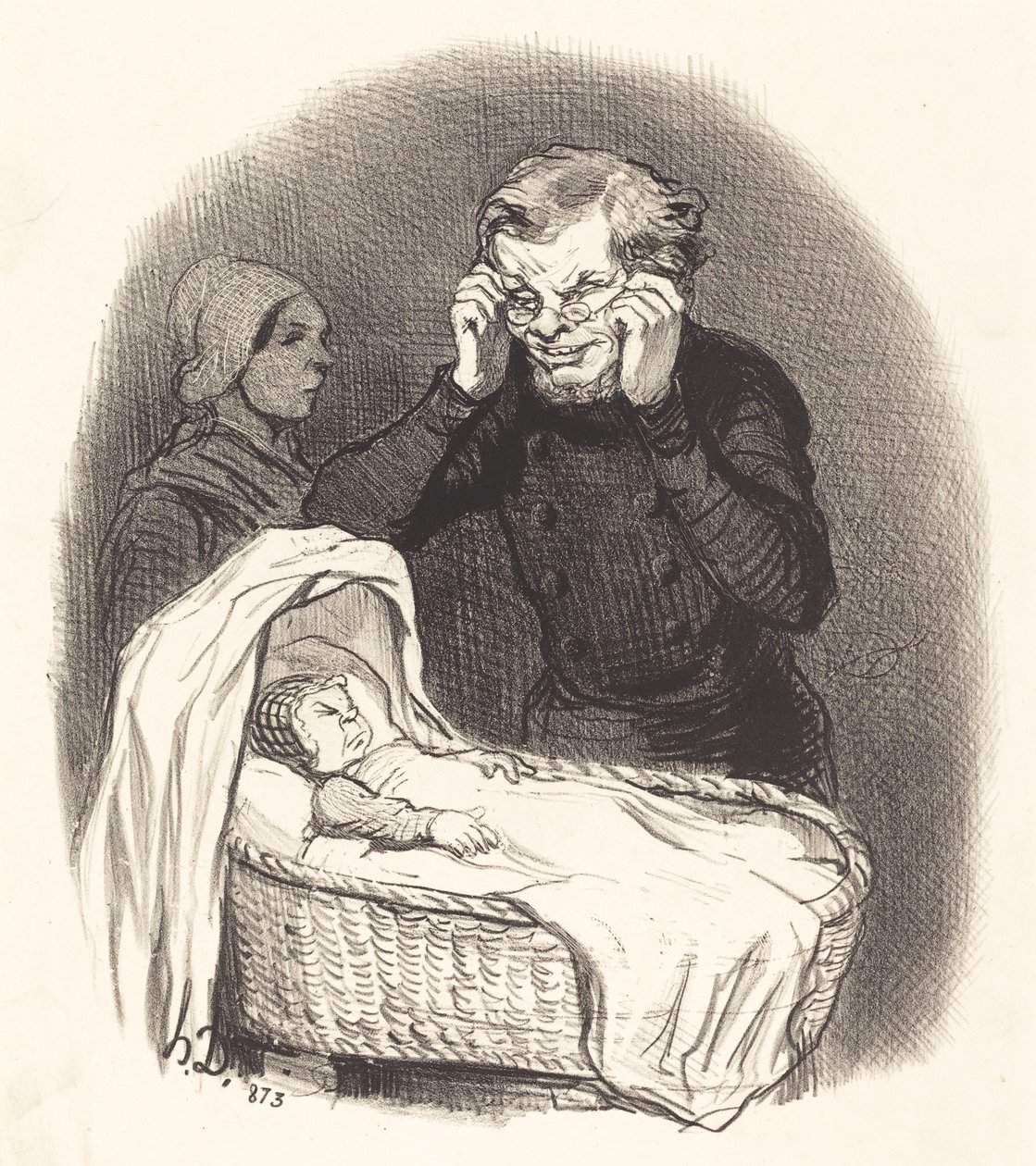 En lycklig pappa av Honoré Daumier