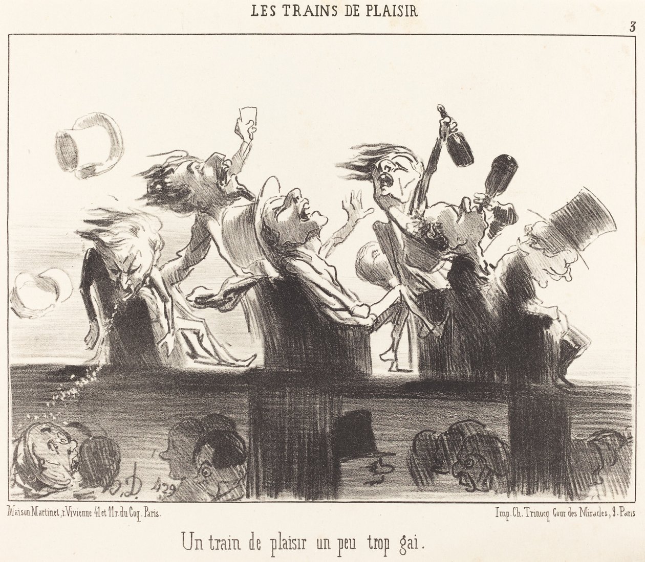 Ett nöjetåg som är lite för gladt av Honoré Daumier