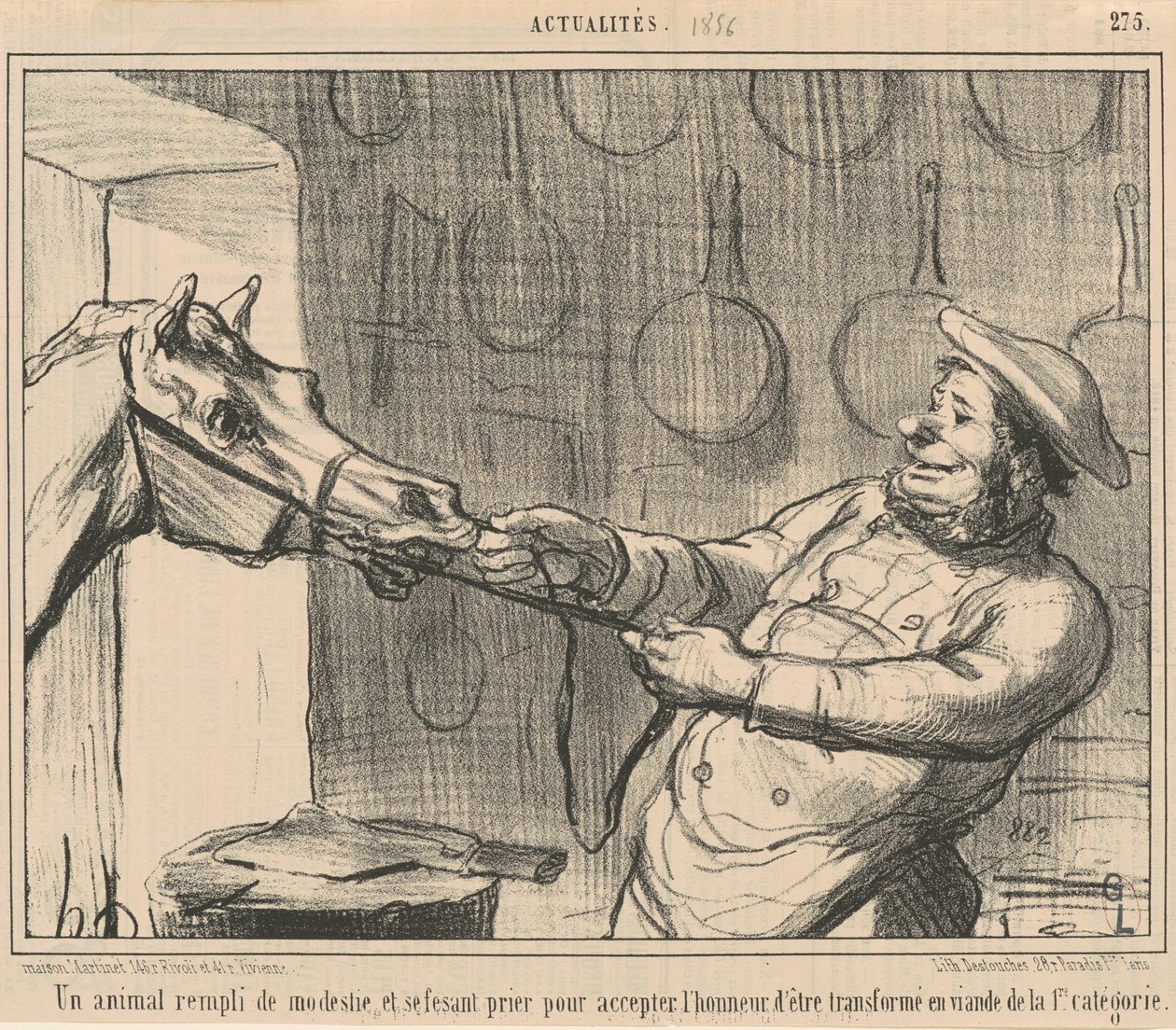 Ett djur fullt av blygsamhet... av Honoré Daumier
