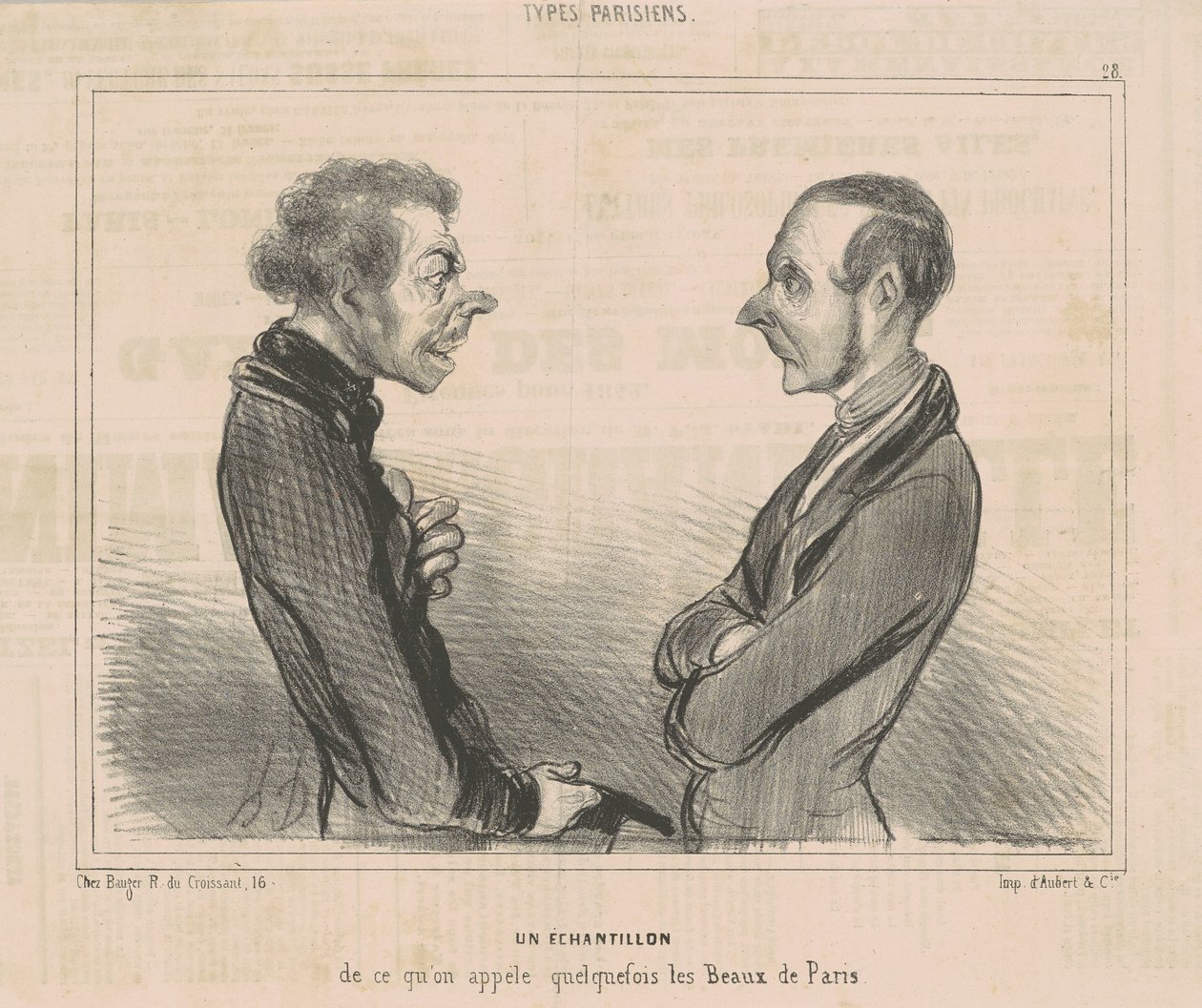 Ett exempel på vad vi kallar...les beaux de paris av Honoré Daumier