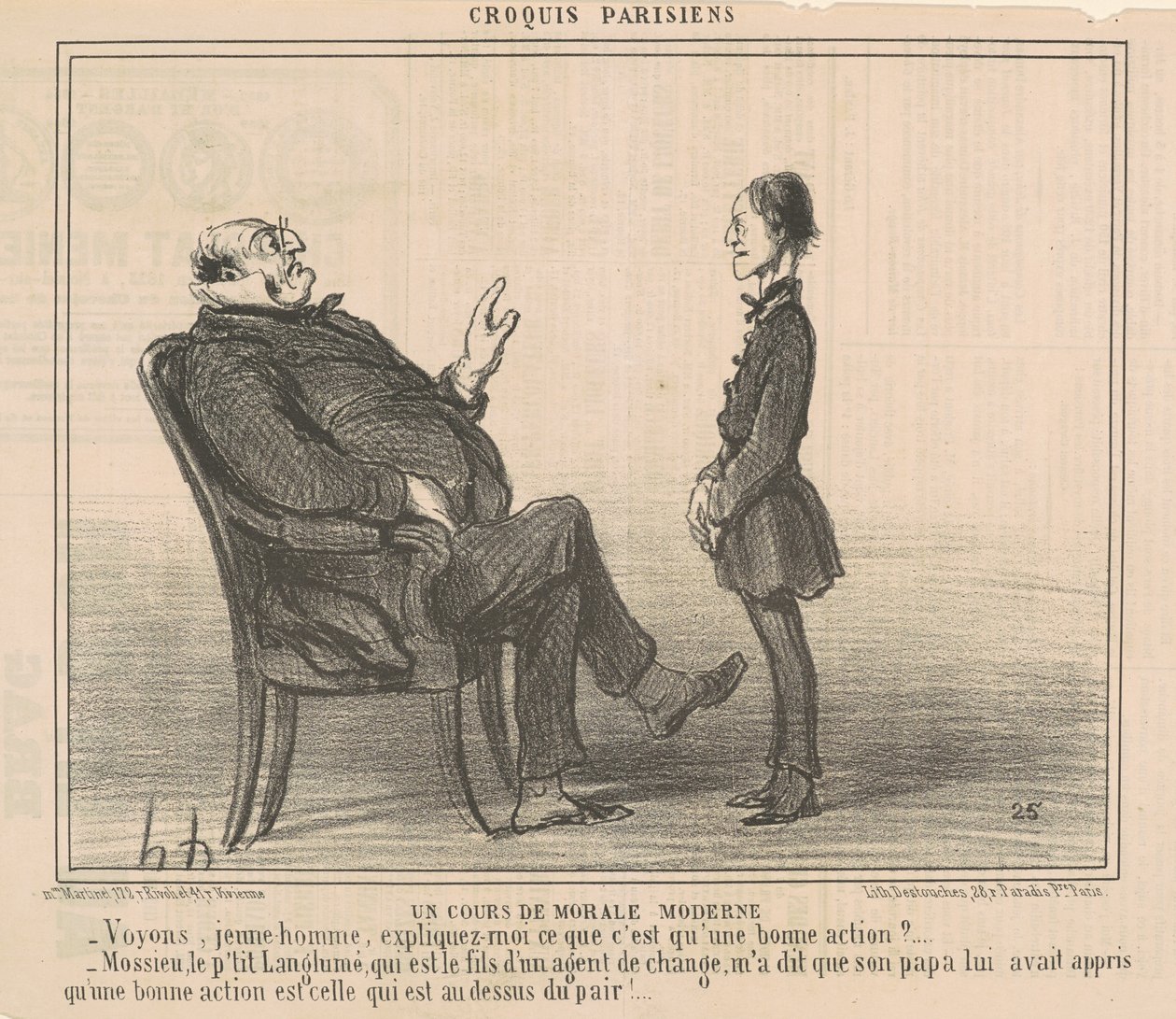 En lektion i modern moral av Honoré Daumier