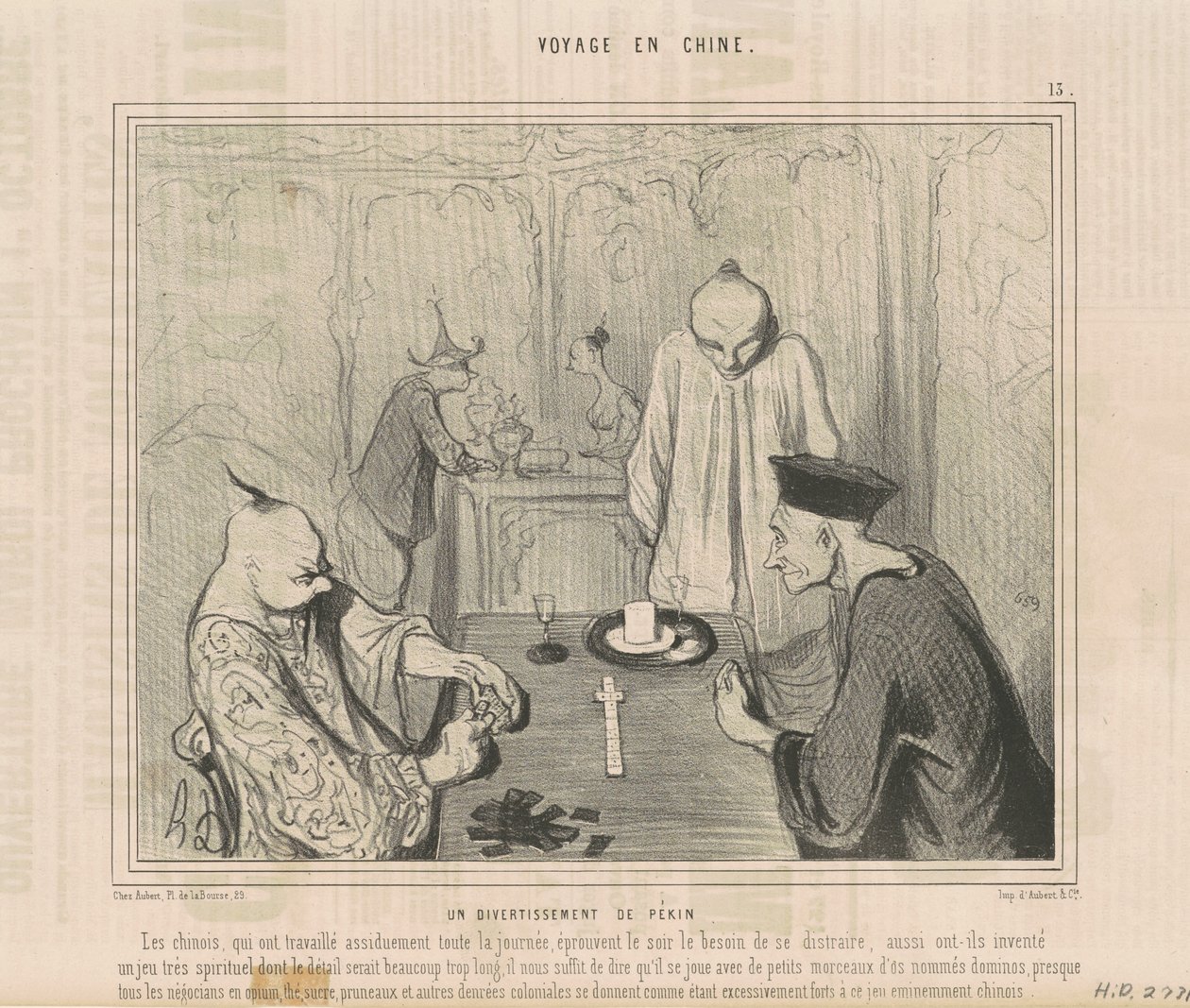 underhållning i Beijing av Honoré Daumier