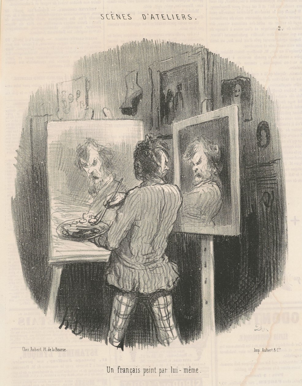 En fransman målad av honom själv av Honoré Daumier