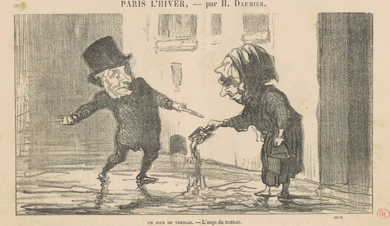 En frostig dag av Honoré Daumier