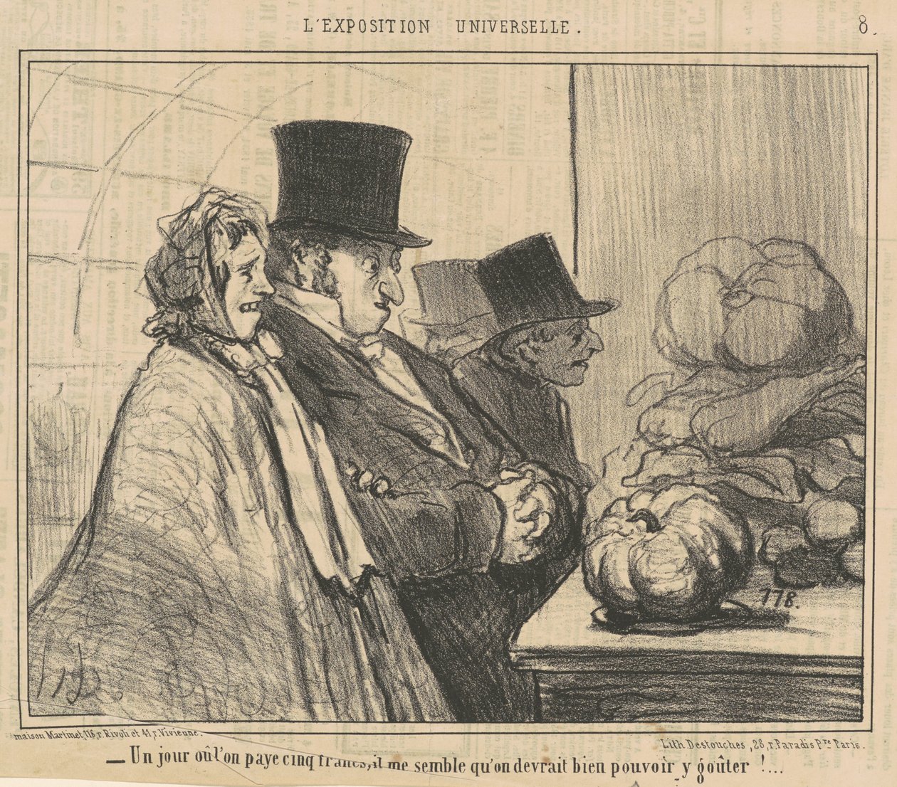 En dag då du betalar fem franc av Honoré Daumier