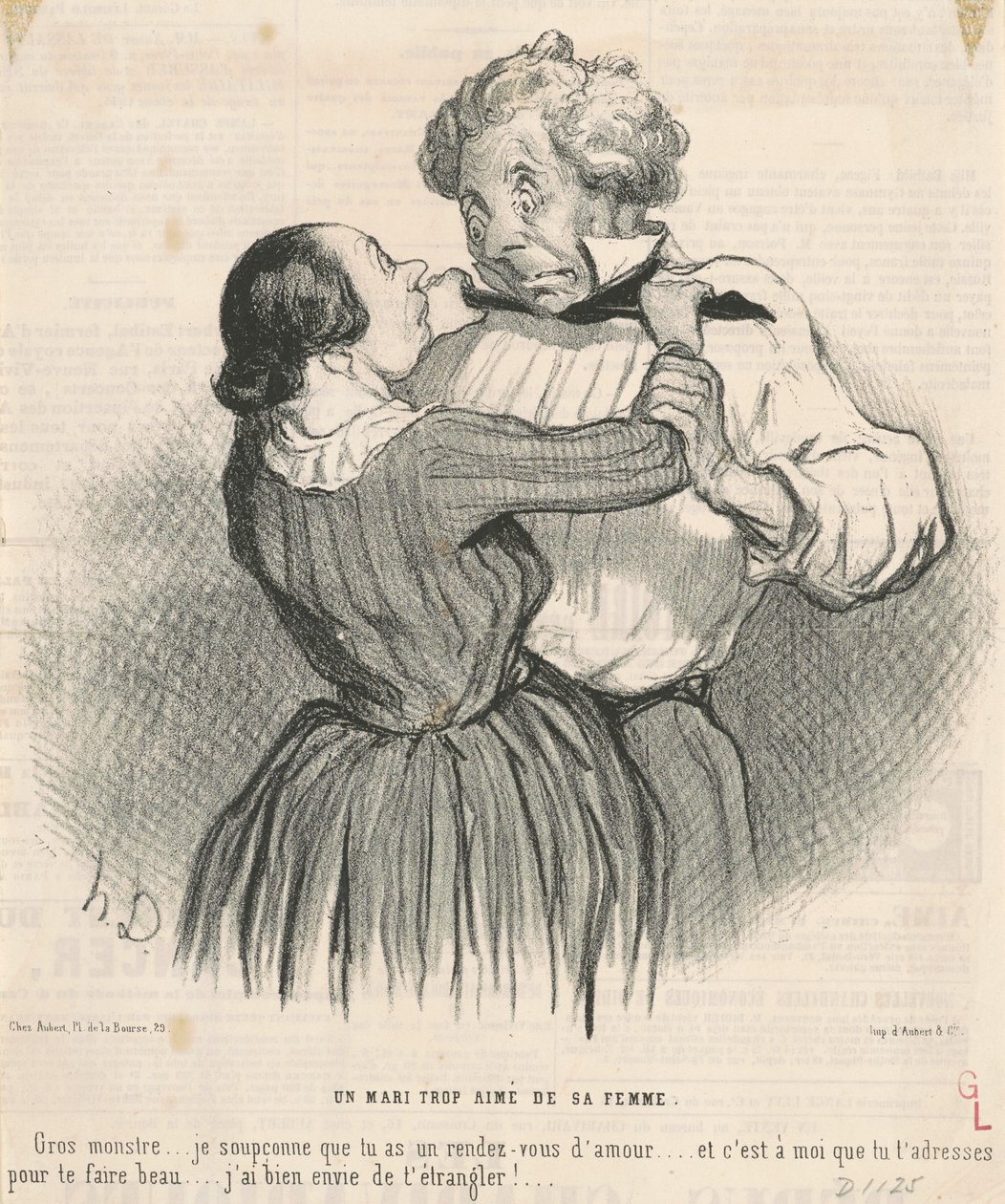 En man för älskad av sin fru av Honoré Daumier