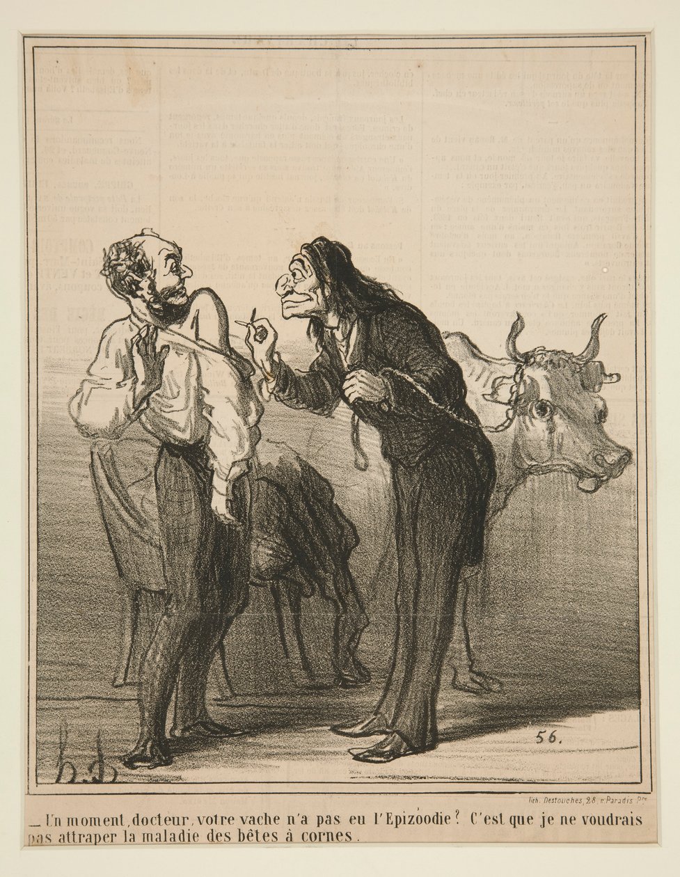 Ett ögonblick, doktor, din ko n av Honoré Daumier