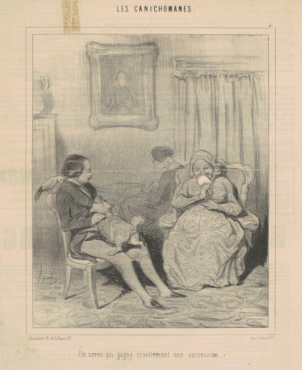 En brorson som grymt skaffar sig en egendom av Honoré Daumier