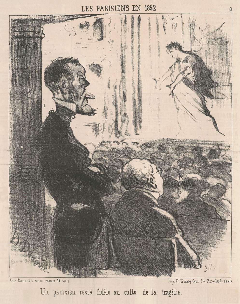En parisare som förblev trogen... av Honoré Daumier