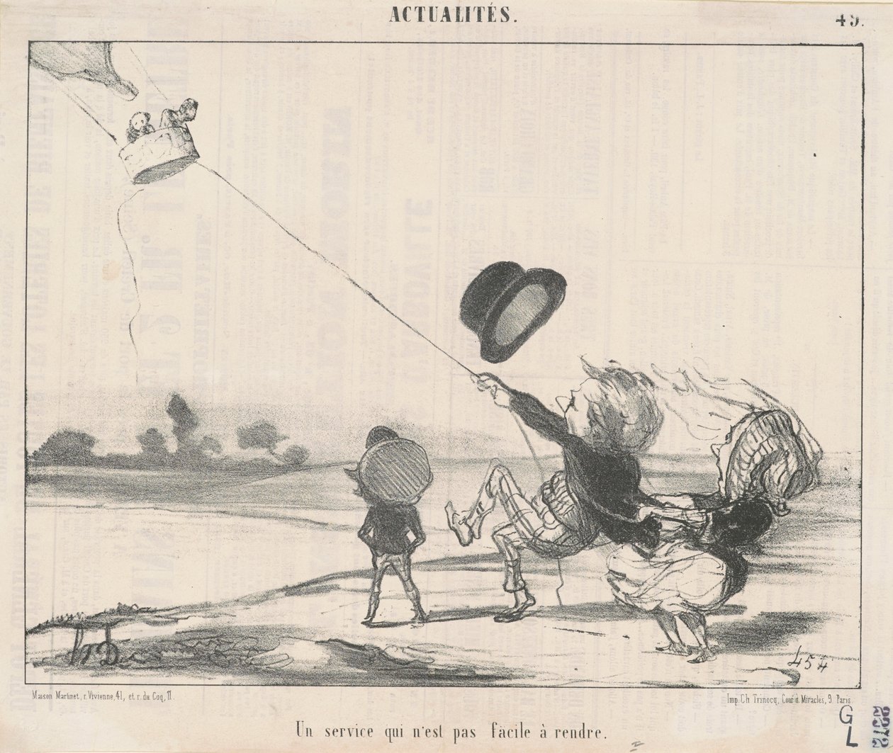 En tjänst ... inte lätt att utföra av Honoré Daumier