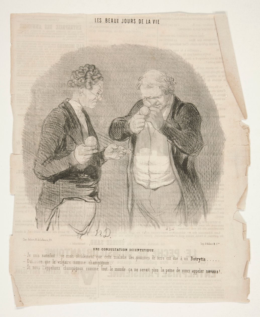 En vetenskaplig konsultation, från The Beautiful Days of Life av Honoré Daumier