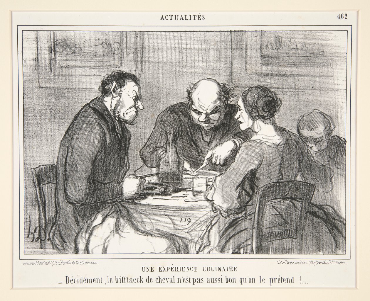 En kulinarisk upplevelse: Helt klart, häststek n av Honoré Daumier