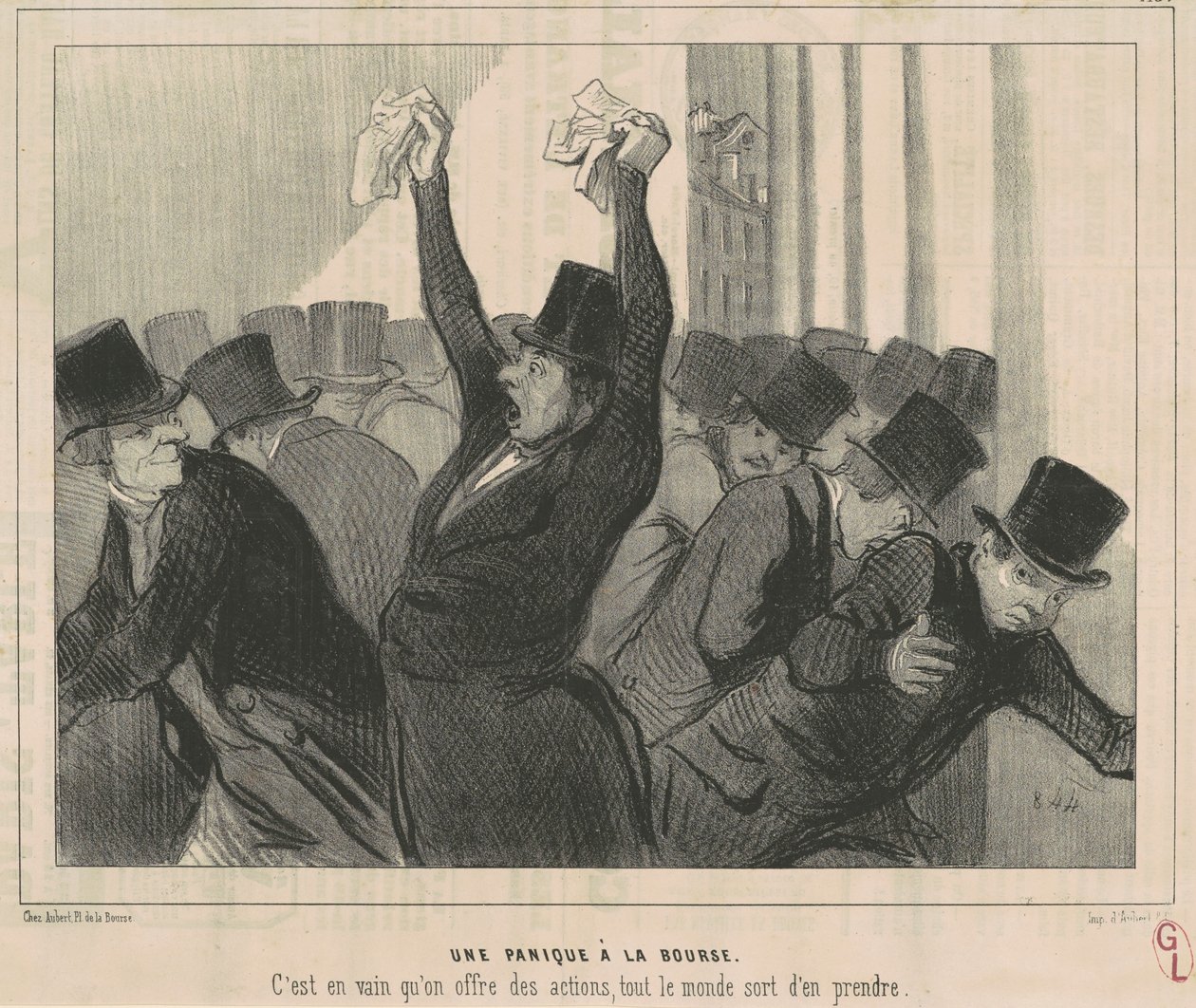 En börspanik av Honoré Daumier
