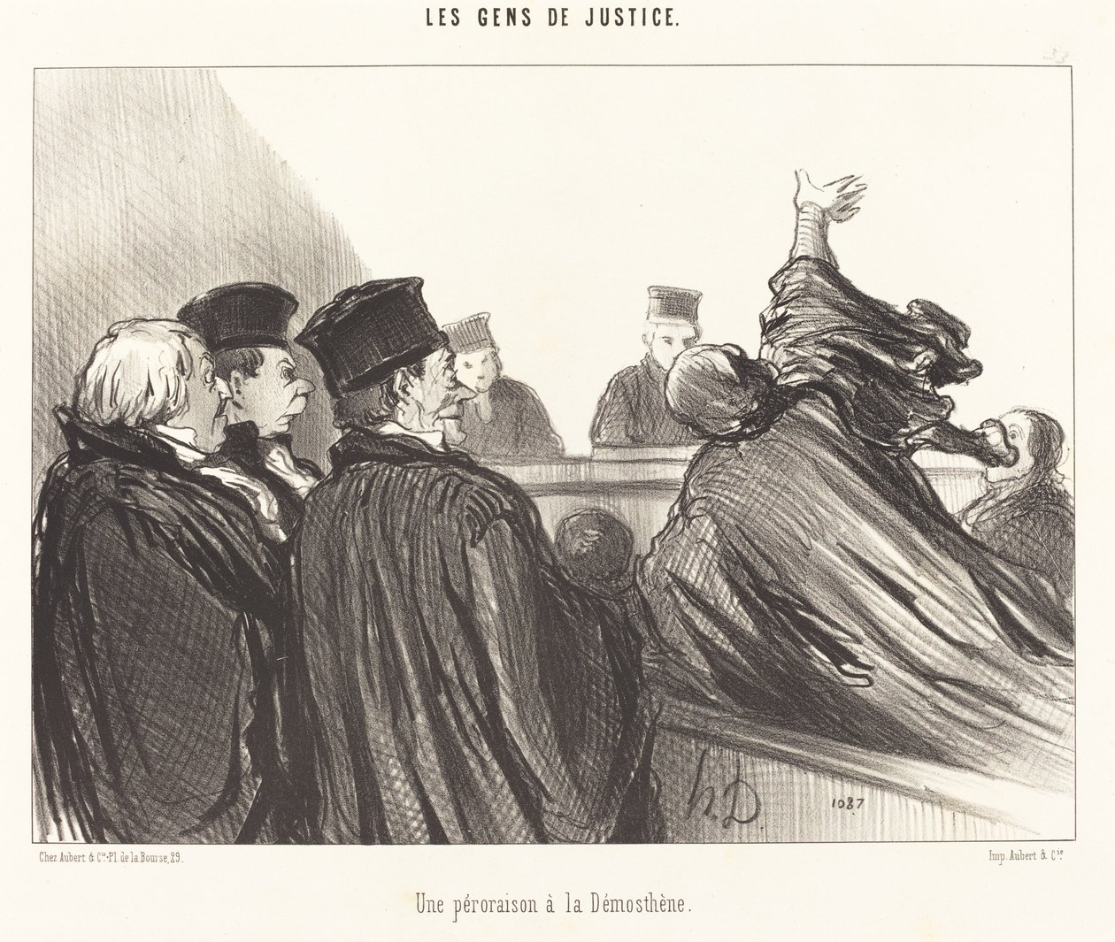 A Peroration a la Demosthenes av Honoré Daumier