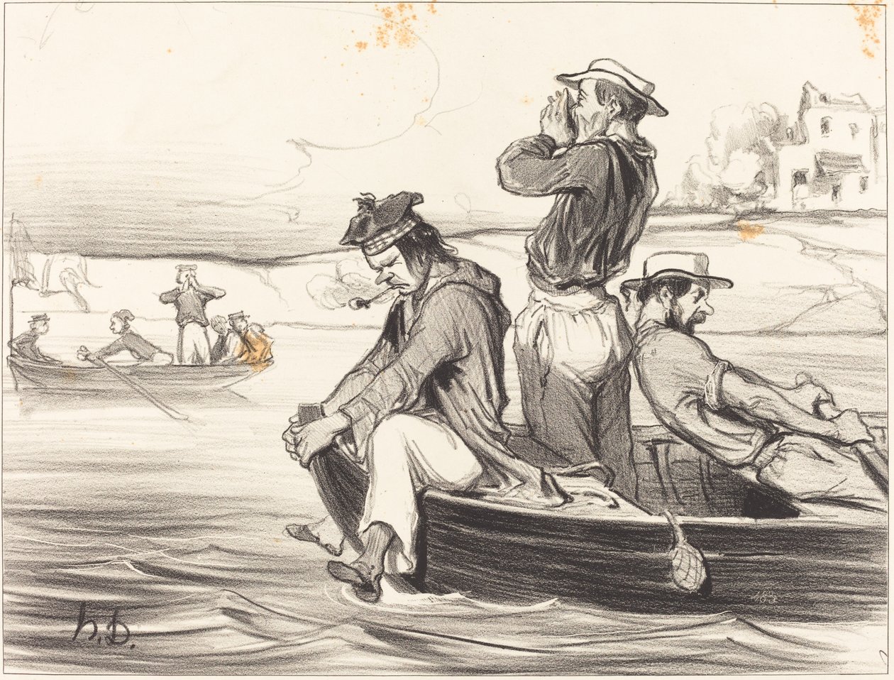 Ett möte i öppet vatten av Honoré Daumier