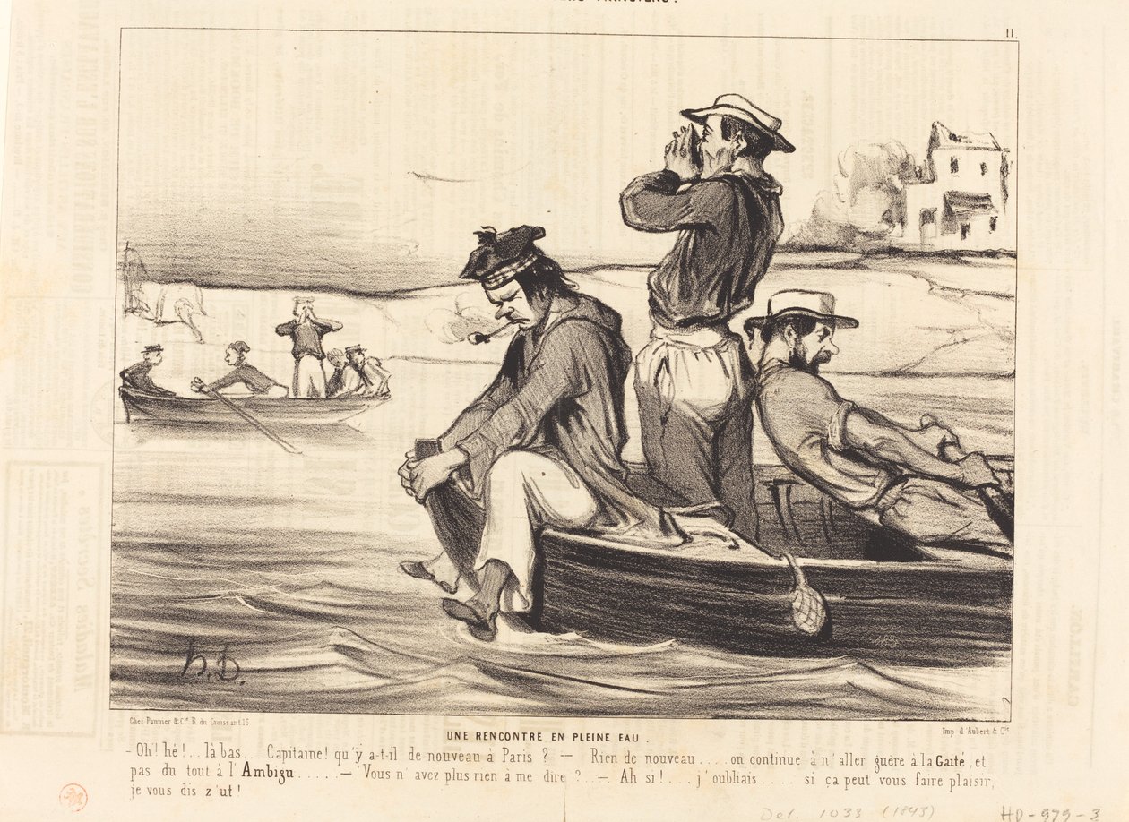 Ett möte i öppet vatten av Honoré Daumier