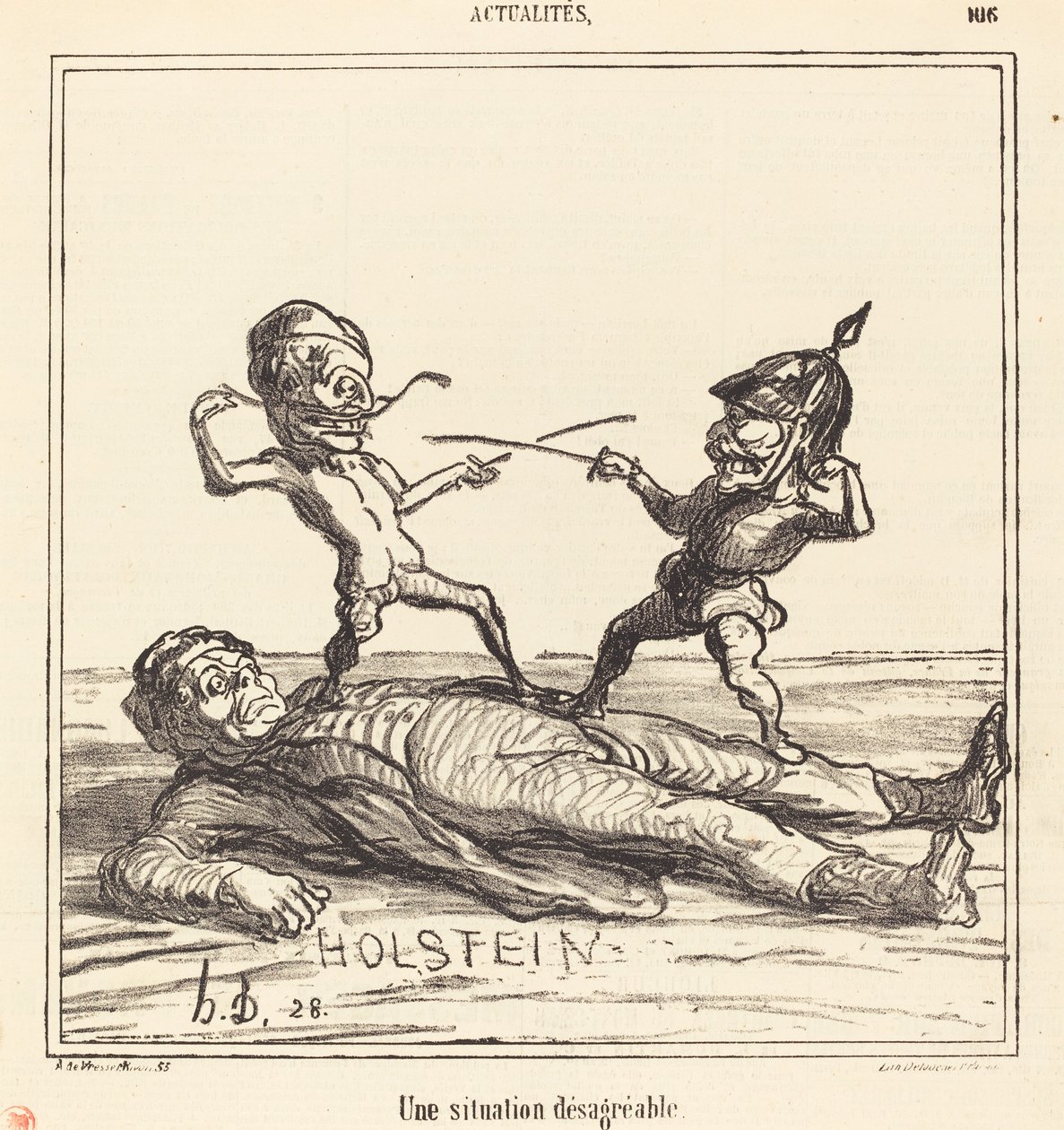 En obehaglig situation av Honoré Daumier