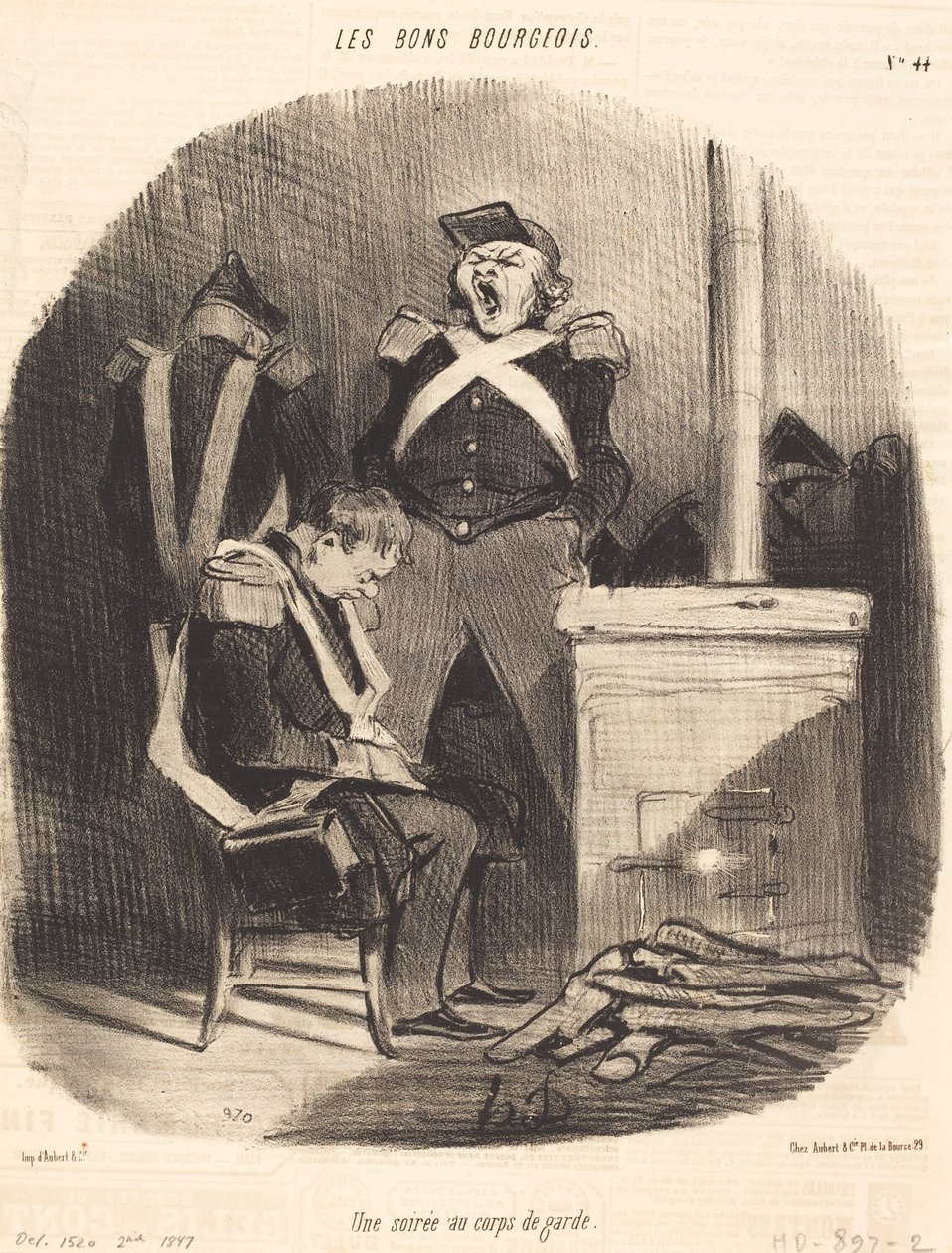 En kväll på vakthuset av Honoré Daumier