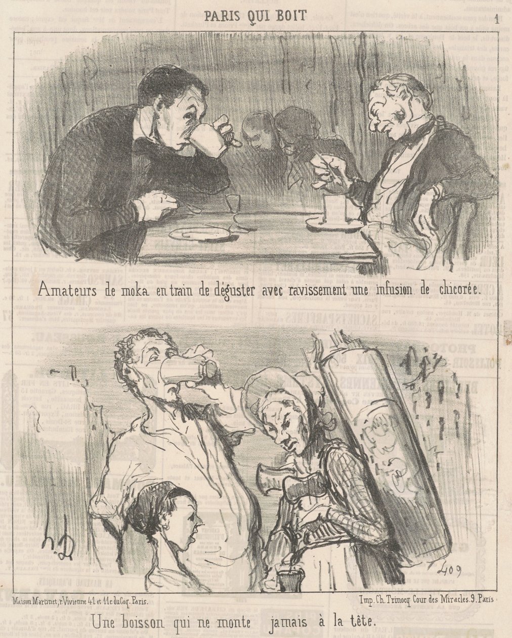 En drink som aldrig går till huvudet av Honoré Daumier