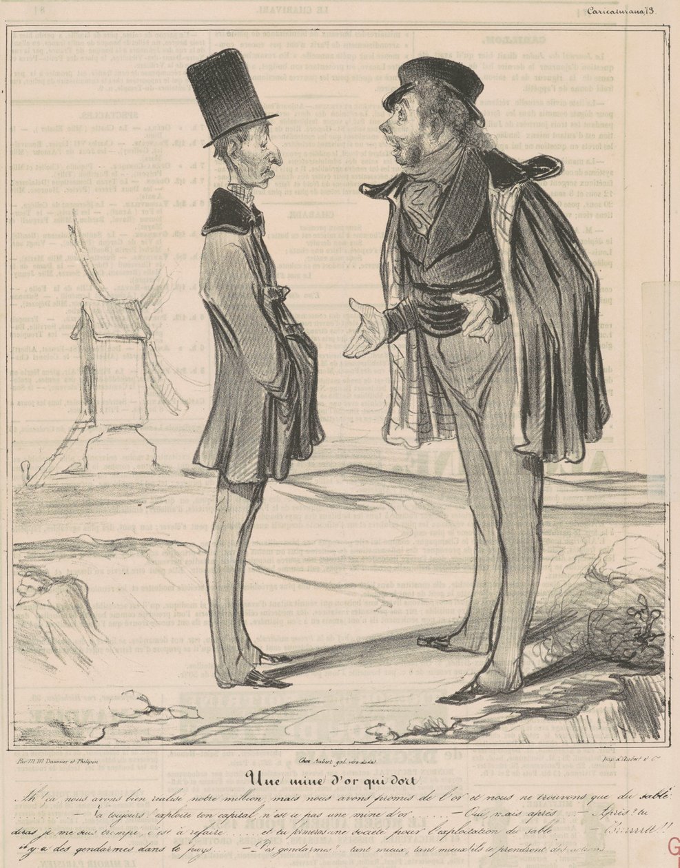 En slumrande guldgruva av Honoré Daumier