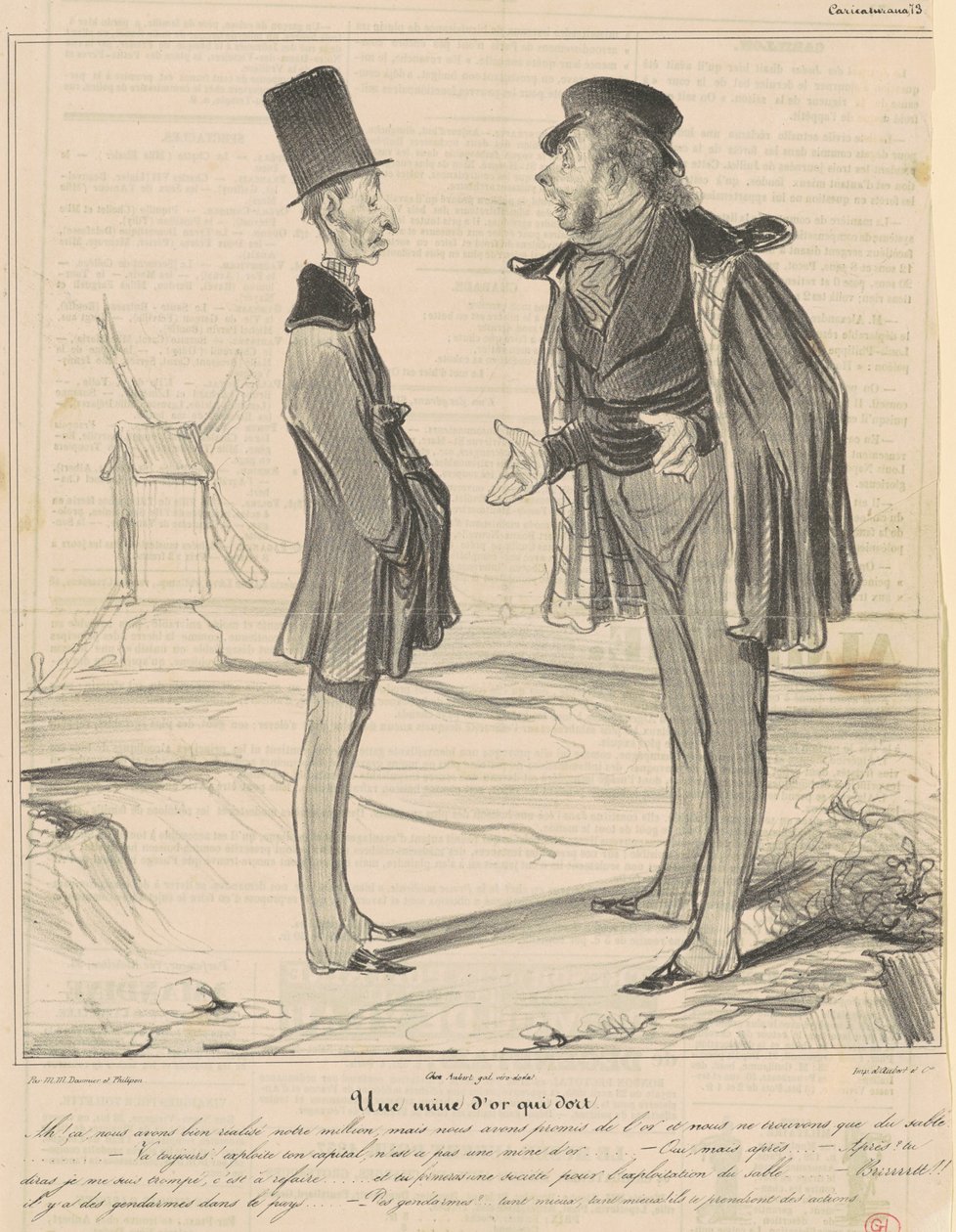 En slumrande guldgruva av Honoré Daumier