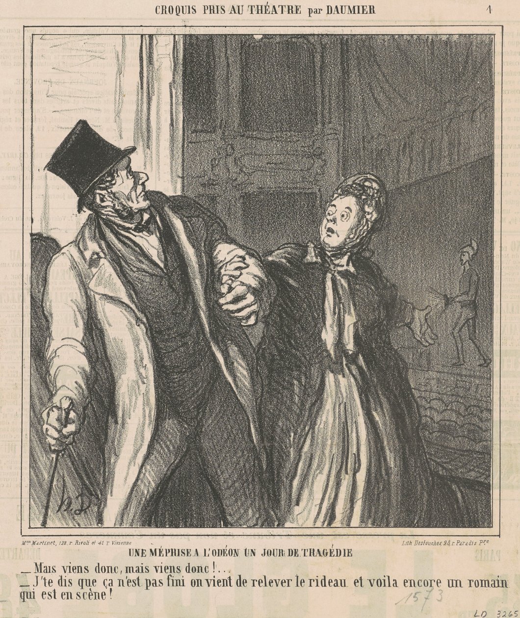 Ett missförstånd på odeon... av Honoré Daumier