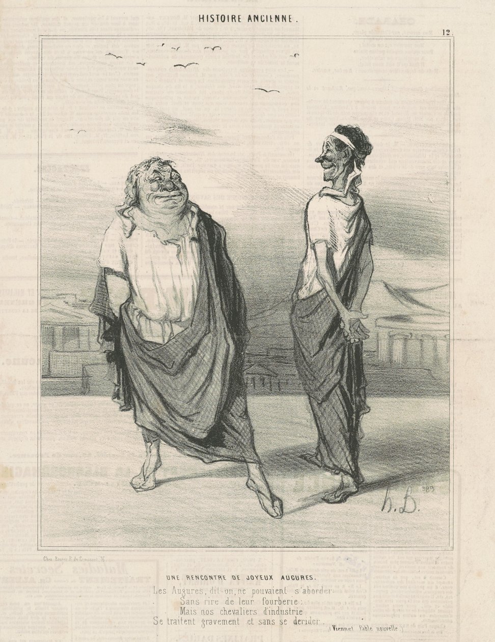 Ett möte med jouyeauz väntar av Honoré Daumier