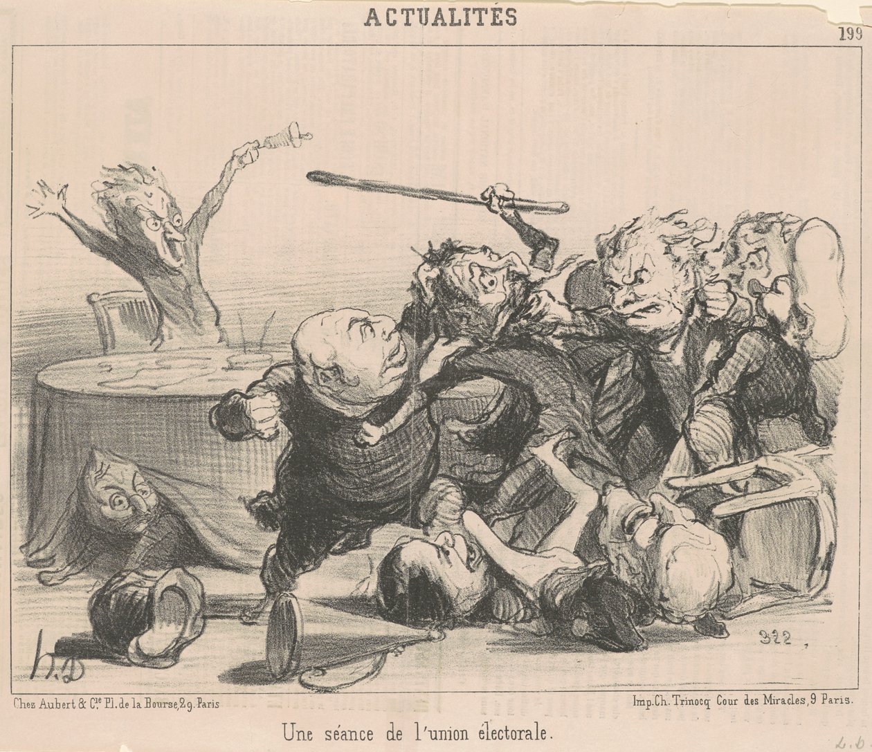 En session i valförbundet av Honoré Daumier