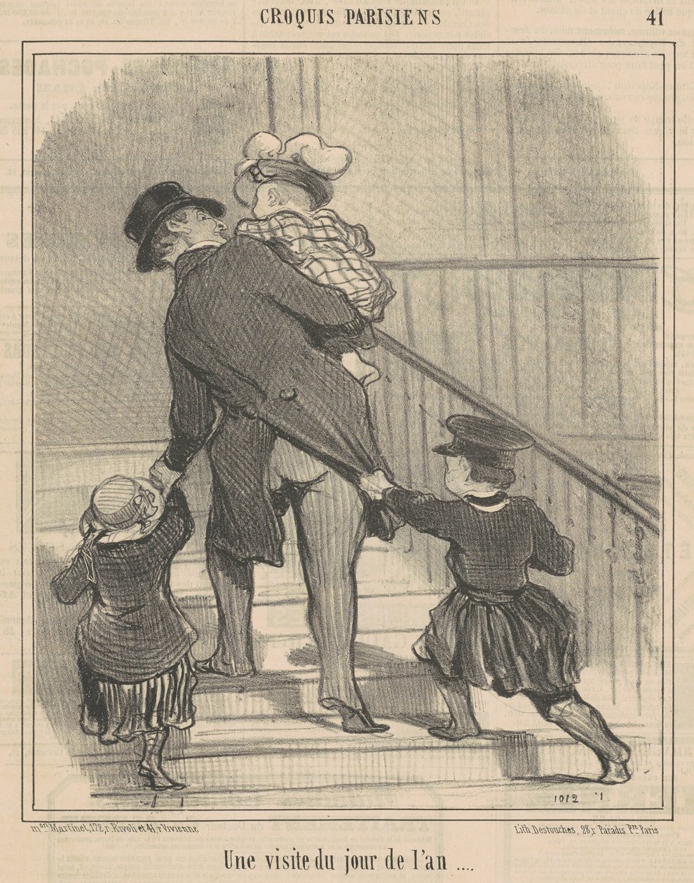 Ett nyårsbesök av Honoré Daumier