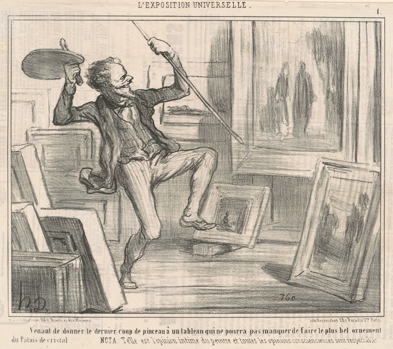 Har precis gett det sista penseldraget... av Honoré Daumier