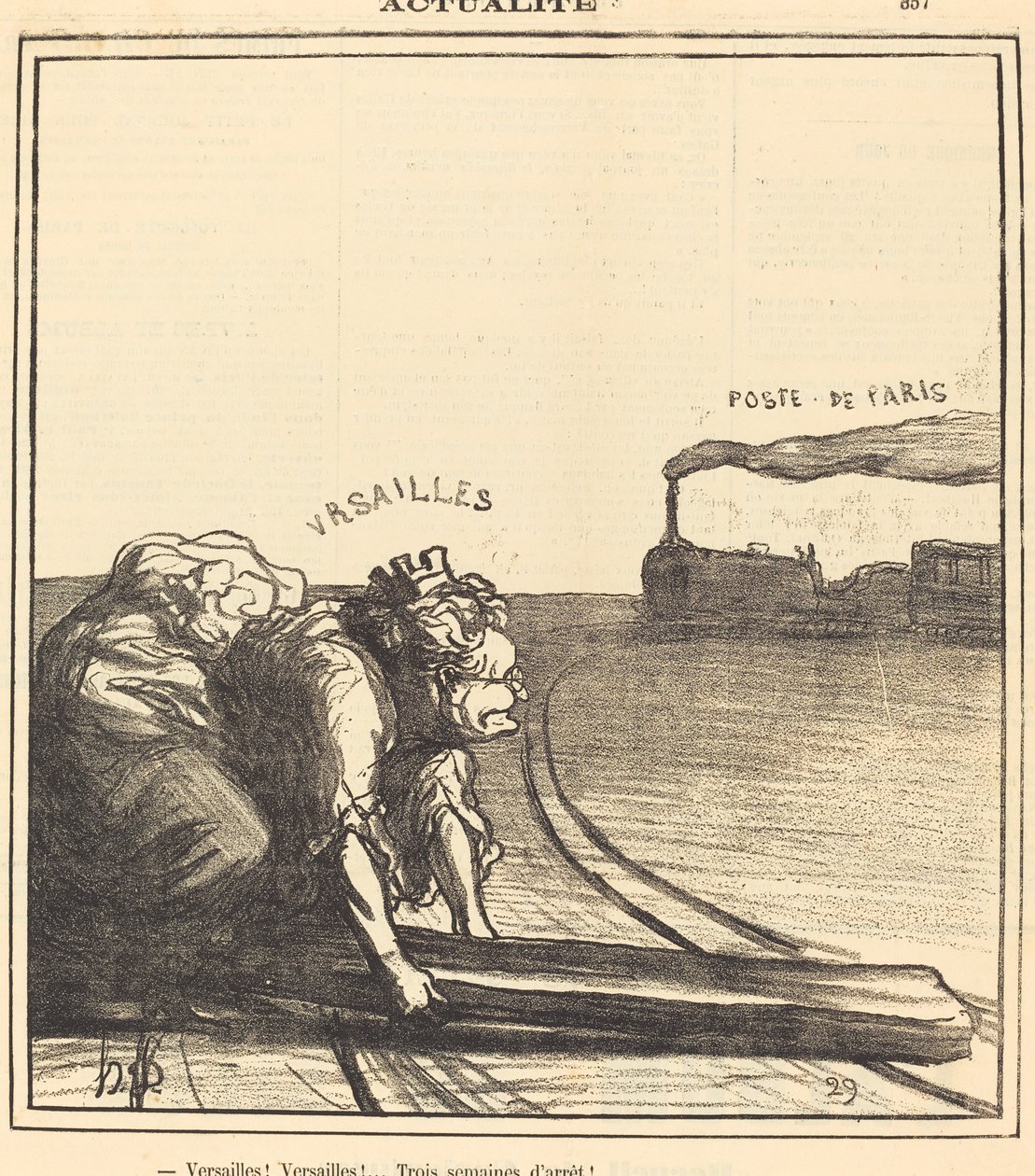 Versailles!... Tre veckor ledigt! av Honoré Daumier