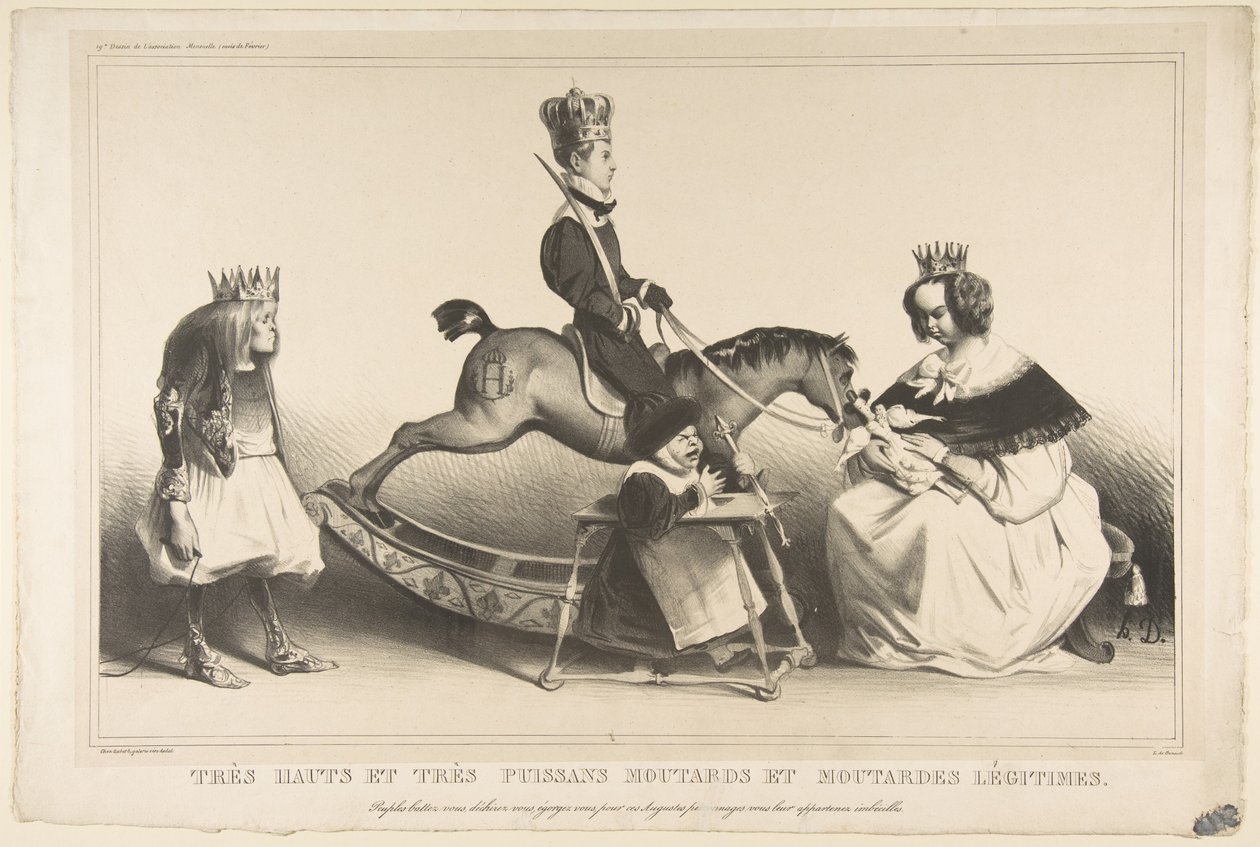 Mycket högmodiga och mycket mäktiga legitimistiska brats, februari 1834. av Honoré Daumier