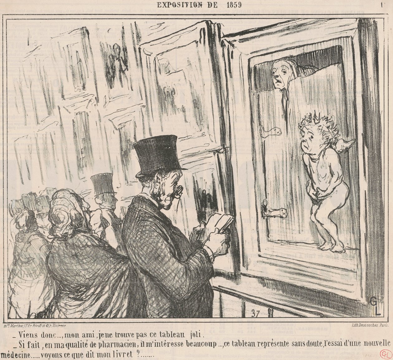 Kom igen då..., min vän, jag kan inte hitta... av Honoré Daumier