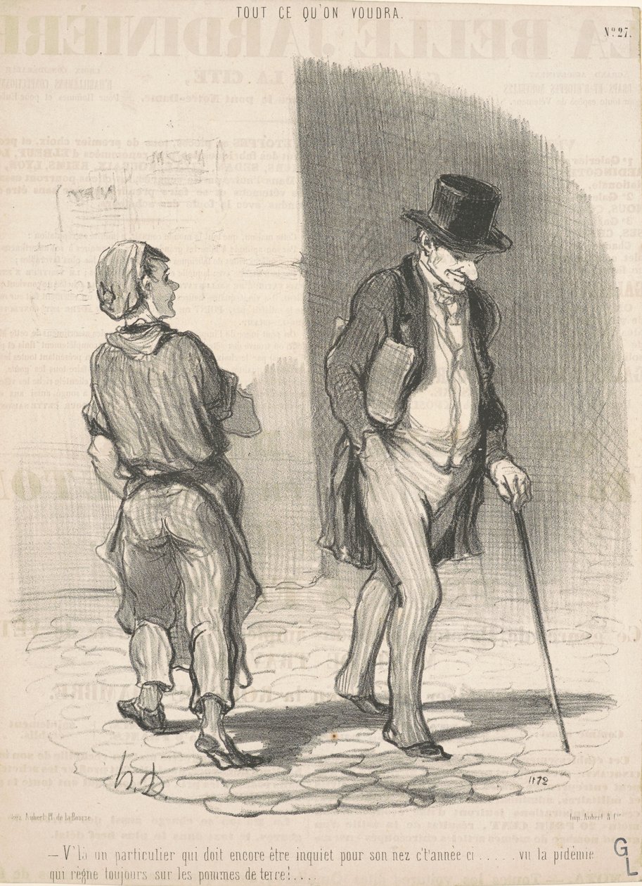 Här är en person som måste vara orolig... av Honoré Daumier
