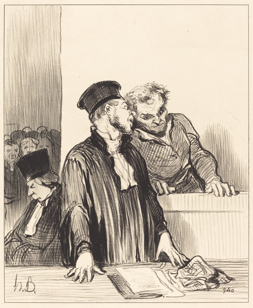 Här är åklagaren som berättar saker... obehagliga... av Honoré Daumier