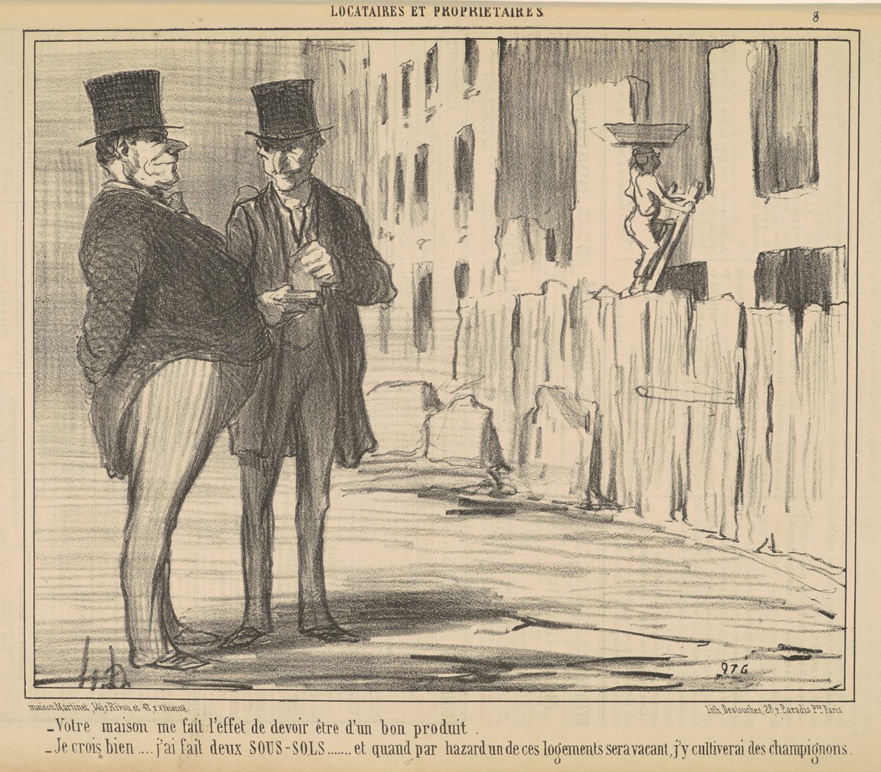 Ditt hus får mig att känna att jag måste... av Honoré Daumier