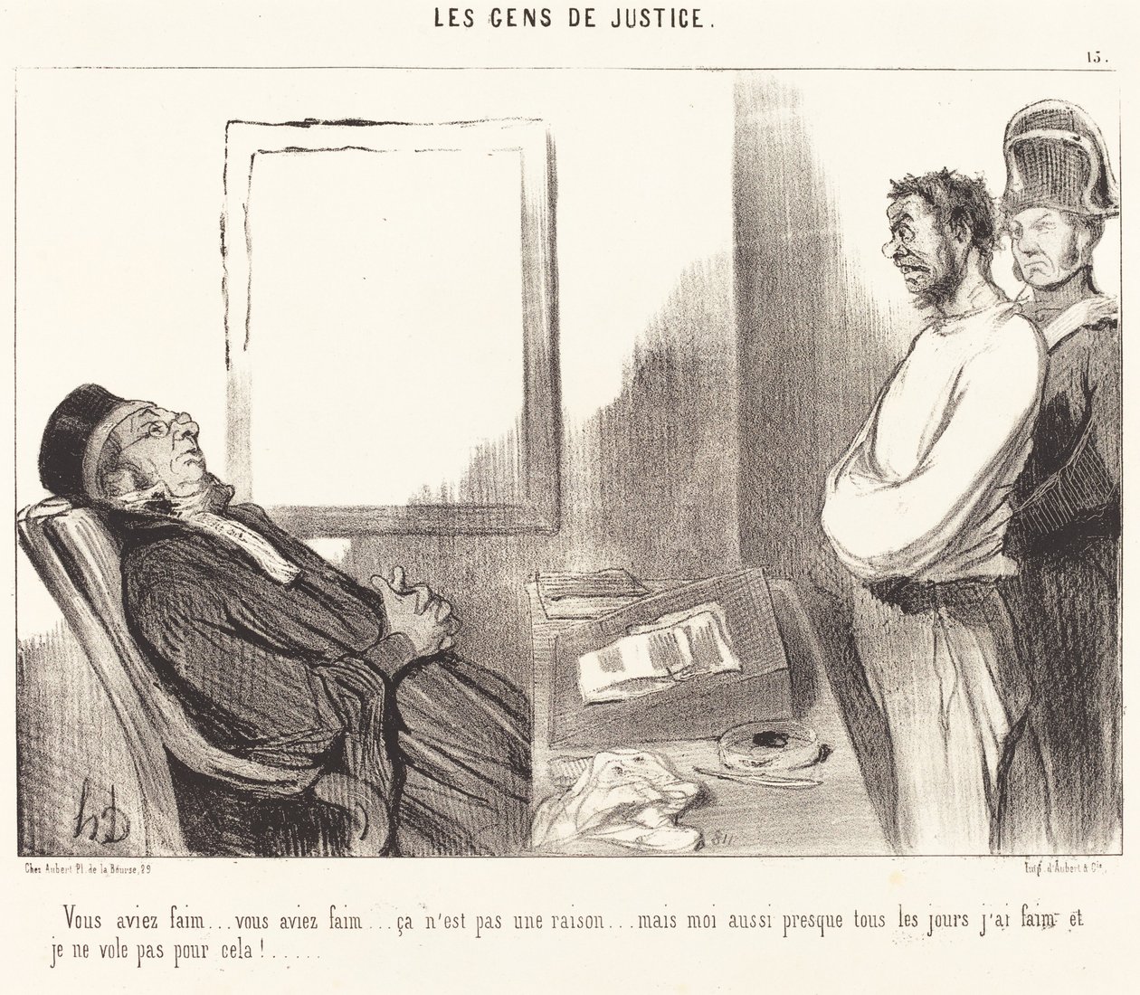 Du var hungrig... det är ingen anledning... av Honoré Daumier