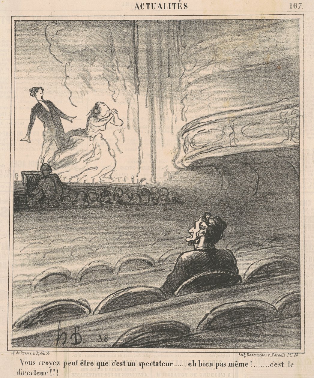 Du kanske tror att han är en åskådare... av Honoré Daumier
