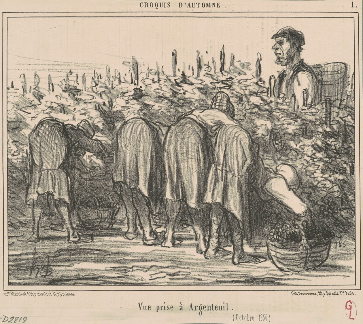 Utsikten tagen i Argenteuil (oktober 1856) av Honoré Daumier